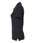 Jerzees 443W Women's 100% Ring-Spun Cotton Piqué Polo - Black - side
