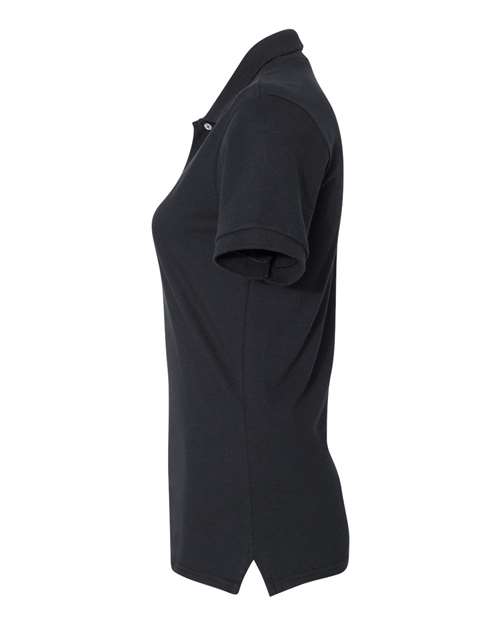 Jerzees 443W Women's 100% Ring-Spun Cotton Piqué Polo - Black - side