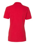 Jerzees 443W Women's 100% Ring-Spun Cotton Piqué Polo - True Red - back