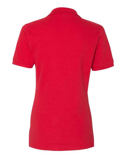 Jerzees 443W Women's 100% Ring-Spun Cotton Piqué Polo - True Red - back