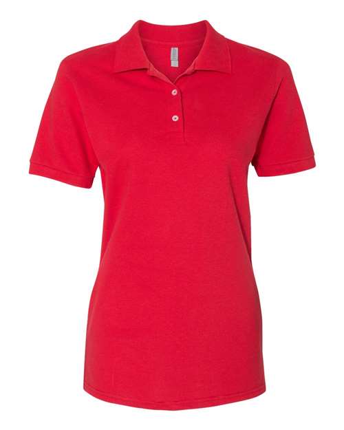 Jerzees 443W Women's 100% Ring-Spun Cotton Piqué Polo - True Red - front