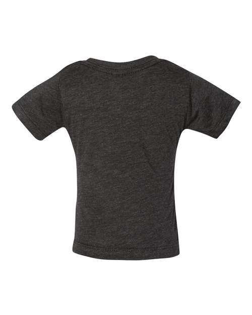 BELLA + CANVAS 3413B Infant Triblend Tee - Charcoal Black Triblend - back