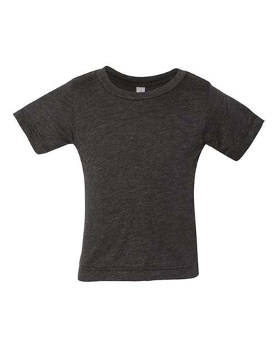 BELLA + CANVAS 3413B Infant Triblend Tee - Charcoal Black Triblend - front
