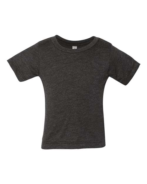 BELLA + CANVAS 3413B Infant Triblend Tee - Charcoal Black Triblend - front