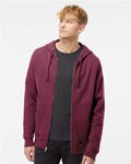Independent Trading Co. SS4500Z Midweight Full-Zip Hooded Sweatshirt - Maroon - model front
