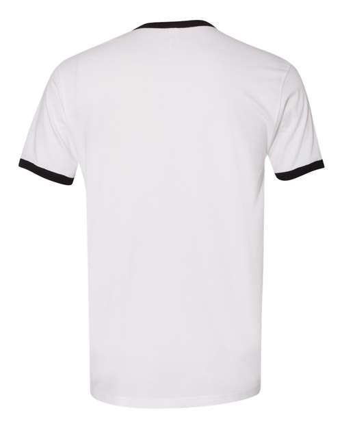 Next Level 3604 Unisex Cotton Ringer T-Shirt - White/ Black - back