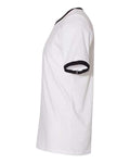 Next Level 3604 Unisex Cotton Ringer T-Shirt - White/ Black - side