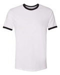 Next Level 3604 Unisex Cotton Ringer T-Shirt - White/ Black - front