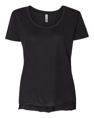 Next Level 5030 Women's Festival Scoop Neck T-Shirt - Black - front