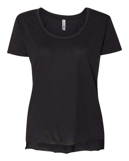 Next Level 5030 Women's Festival Scoop Neck T-Shirt - Black - front