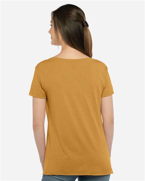 Next Level 5030 Women's Festival Scoop Neck T-Shirt - Antique Gold - model back