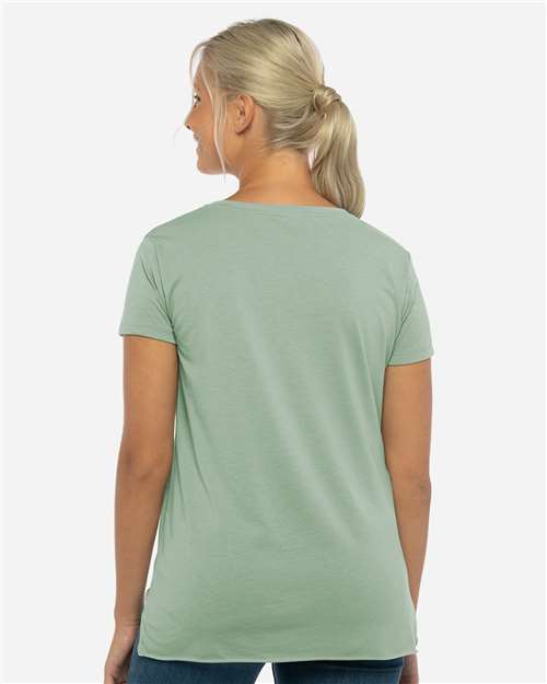 Next Level 5030 Women's Festival Scoop Neck T-Shirt - Stonewash Green - model back