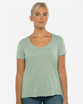 Next Level 5030 Women's Festival Scoop Neck T-Shirt - Stonewash Green - model front