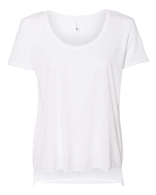 Next Level 5030 Women's Festival Scoop Neck T-Shirt - White - front