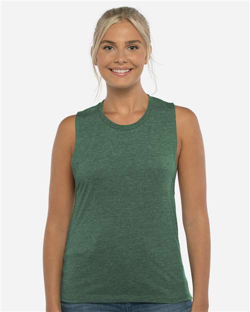 Next Level 5013 Women’s Festival Muscle Tank - Royal Pine - model front