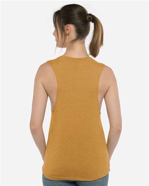 Next Level 5013 Women’s Festival Muscle Tank - Antique Gold - model back