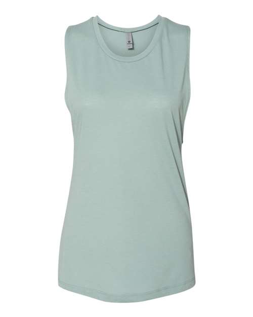Next Level 5013 Women’s Festival Muscle Tank - Stonewash Green - front