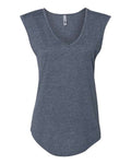 Next Level 5040 Women's Festival Sleeveless Deep V-Neck T-Shirt - Antique Denim - front