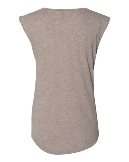 Next Level 5040 Women's Festival Sleeveless Deep V-Neck T-Shirt - Ash - back