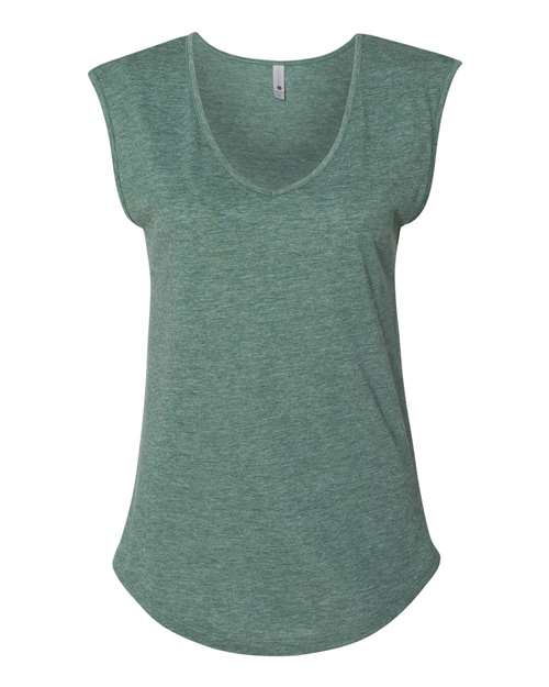 Next Level 5040 Women's Festival Sleeveless Deep V-Neck T-Shirt - Royal Pine - front