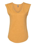 Next Level 5040 Women's Festival Sleeveless Deep V-Neck T-Shirt - Antique Gold - front