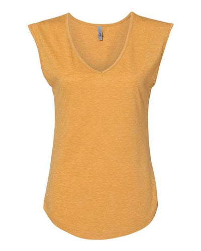 Next Level 5040 Women's Festival Sleeveless Deep V-Neck T-Shirt - Antique Gold - front