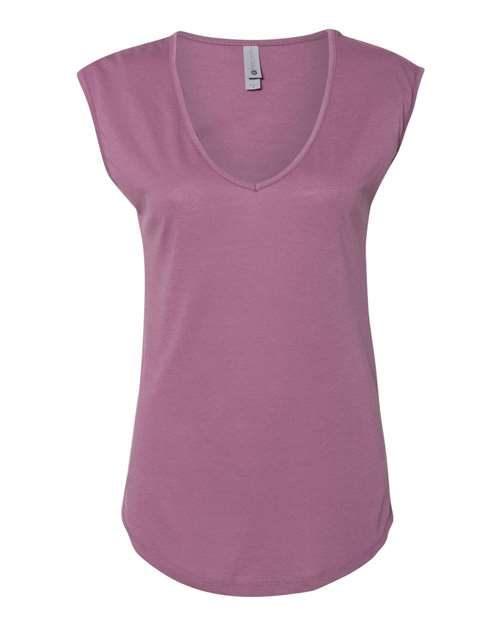 Next Level 5040 Women's Festival Sleeveless Deep V-Neck T-Shirt - Shiraz - front