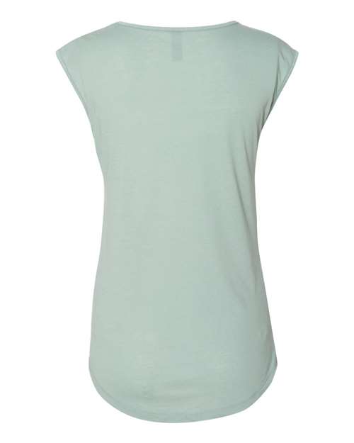 Next Level 5040 Women's Festival Sleeveless Deep V-Neck T-Shirt - Stonewash Green - back