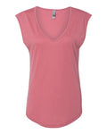 Next Level 5040 Women's Festival Sleeveless Deep V-Neck T-Shirt - Smoked Paprika - front