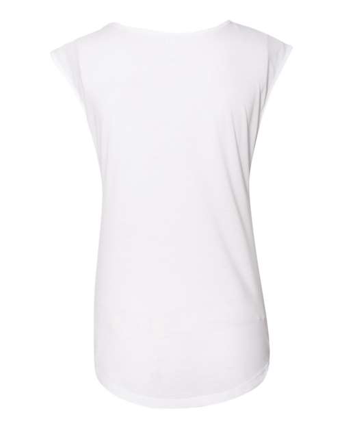 Next Level 5040 Women's Festival Sleeveless Deep V-Neck T-Shirt - White - back