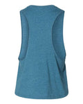 BELLA + CANVAS 6682 Women's Racerback Crop Tank - Heather Deep Teal - back