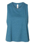 BELLA + CANVAS 6682 Women's Racerback Crop Tank - Heather Deep Teal - front