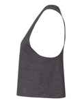 BELLA + CANVAS 6682 Women's Racerback Crop Tank - Dark Grey Heather - side