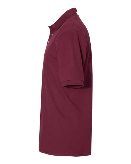 Jerzees 443M Men's 100% Ring-Spun Cotton Piqué Polo - Maroon - side