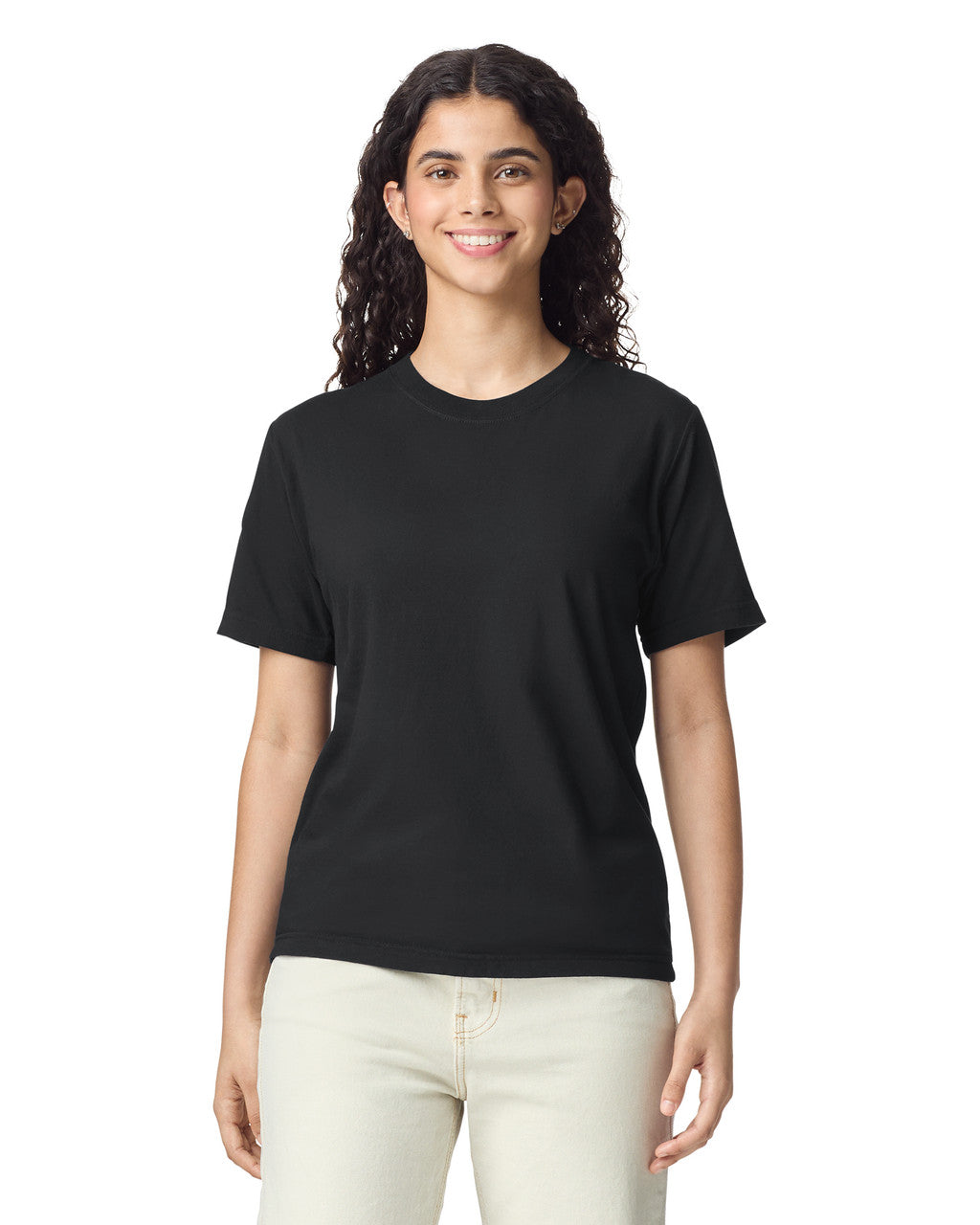 Comfort Colors C1717 Garment-Dyed Heavyweight T-Shirt - Black - model front