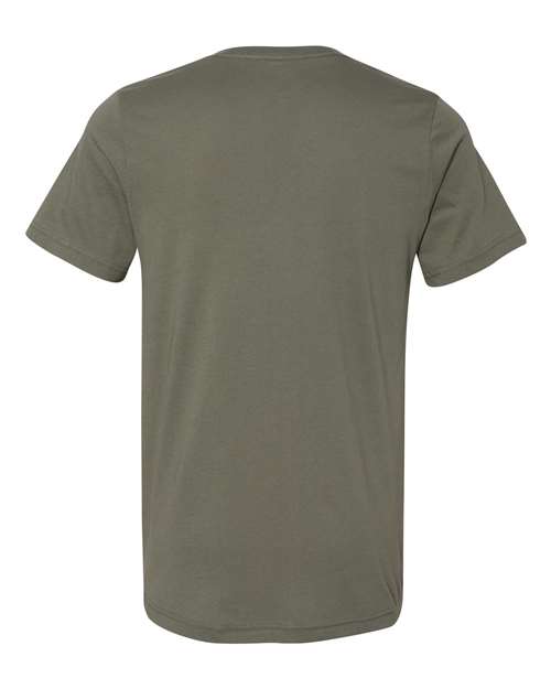 Bella + Canvas 3005 Jersey V-Neck Tee - Military Green - back