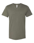 Bella + Canvas 3005 Jersey V-Neck Tee - Military Green - flat front