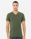 Bella + Canvas 3005 Jersey V-Neck Tee - Military Green - model front