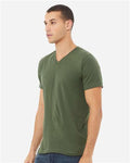 Bella + Canvas 3005 Jersey V-Neck Tee - Military Green - model side
