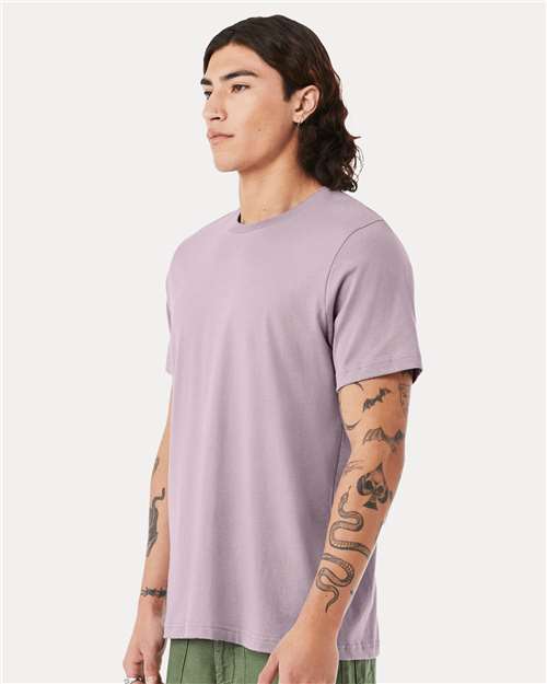 Bella+Canvas 3001 Unisex Jersey Short Sleeve Tee - Light Violet - model side