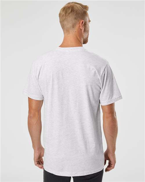 American Apparel 2001 Unisex Fine Jersey Tee - Ash Grey - model back