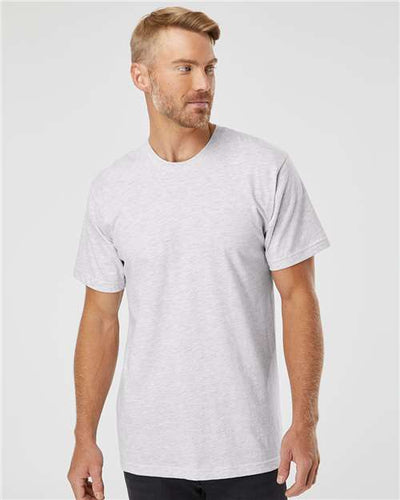 American Apparel 2001 Unisex Fine Jersey Tee - Ash Grey - model front