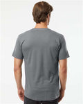 American Apparel 2001 Unisex Fine Jersey Tee - Asphalt - model back