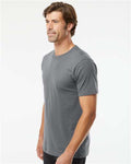 American Apparel 2001 Unisex Fine Jersey Tee - Asphalt - model side