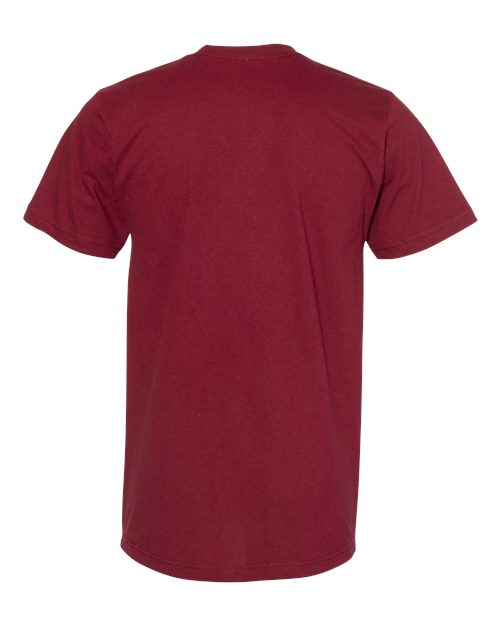 American Apparel 2001 Unisex Fine Jersey Tee - Cranberry - back