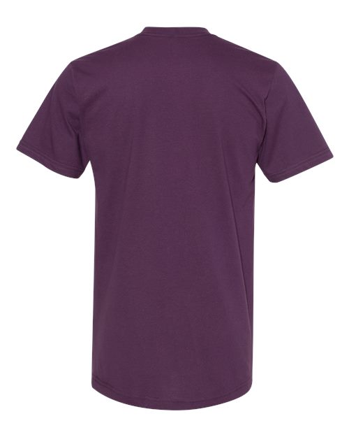 American Apparel 2001 Unisex Fine Jersey Tee - Eggplant - back