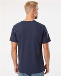 American Apparel 2001 Unisex Fine Jersey Tee - Navy - model back