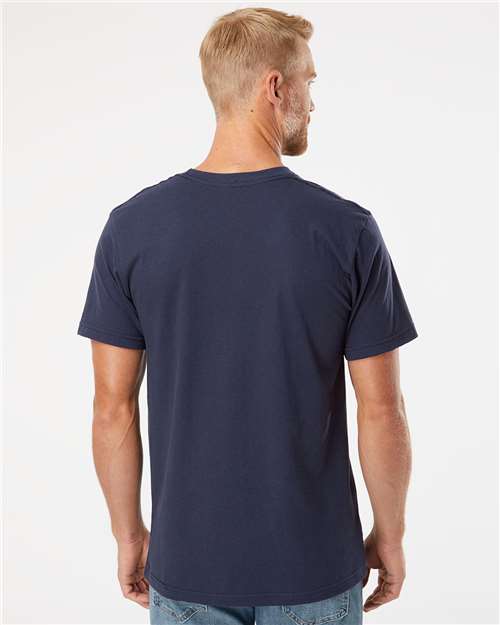 American Apparel 2001 Unisex Fine Jersey Tee - Navy - model back