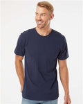 American Apparel 2001 Unisex Fine Jersey Tee - Navy - model front