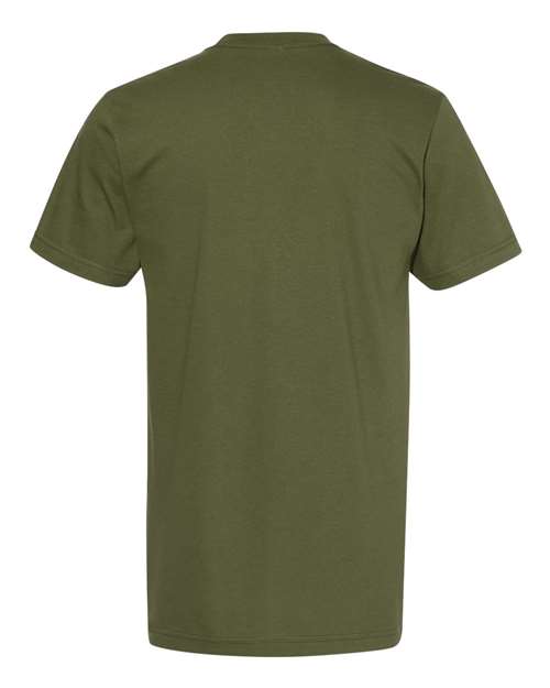 American Apparel 2001 Unisex Fine Jersey Tee - Olive - back